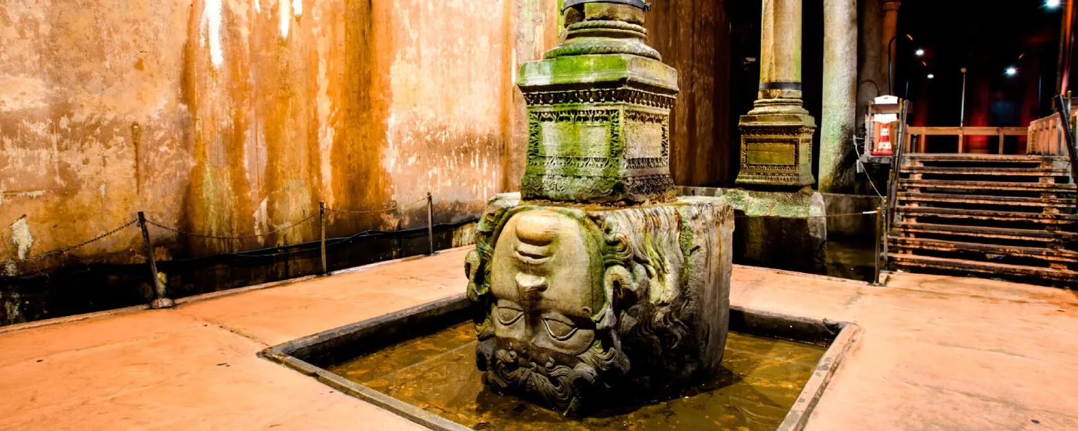 Basilica Cistern | Story of Medusa Head in Basilica Cistern