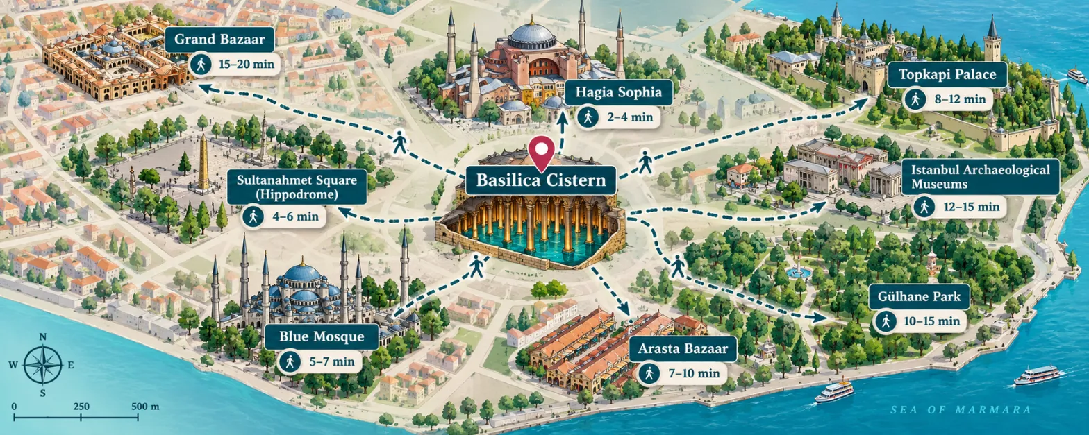 Que faire près de la Citerne Basilique après votre visite